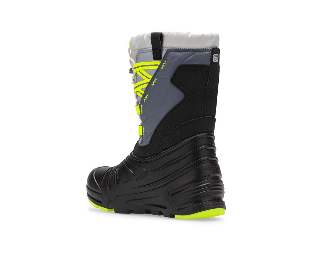 Merrell Boots Black/Grey/Green - Snow Quest Lite 2.0 Waterproof - Kids 54KCSFVAH